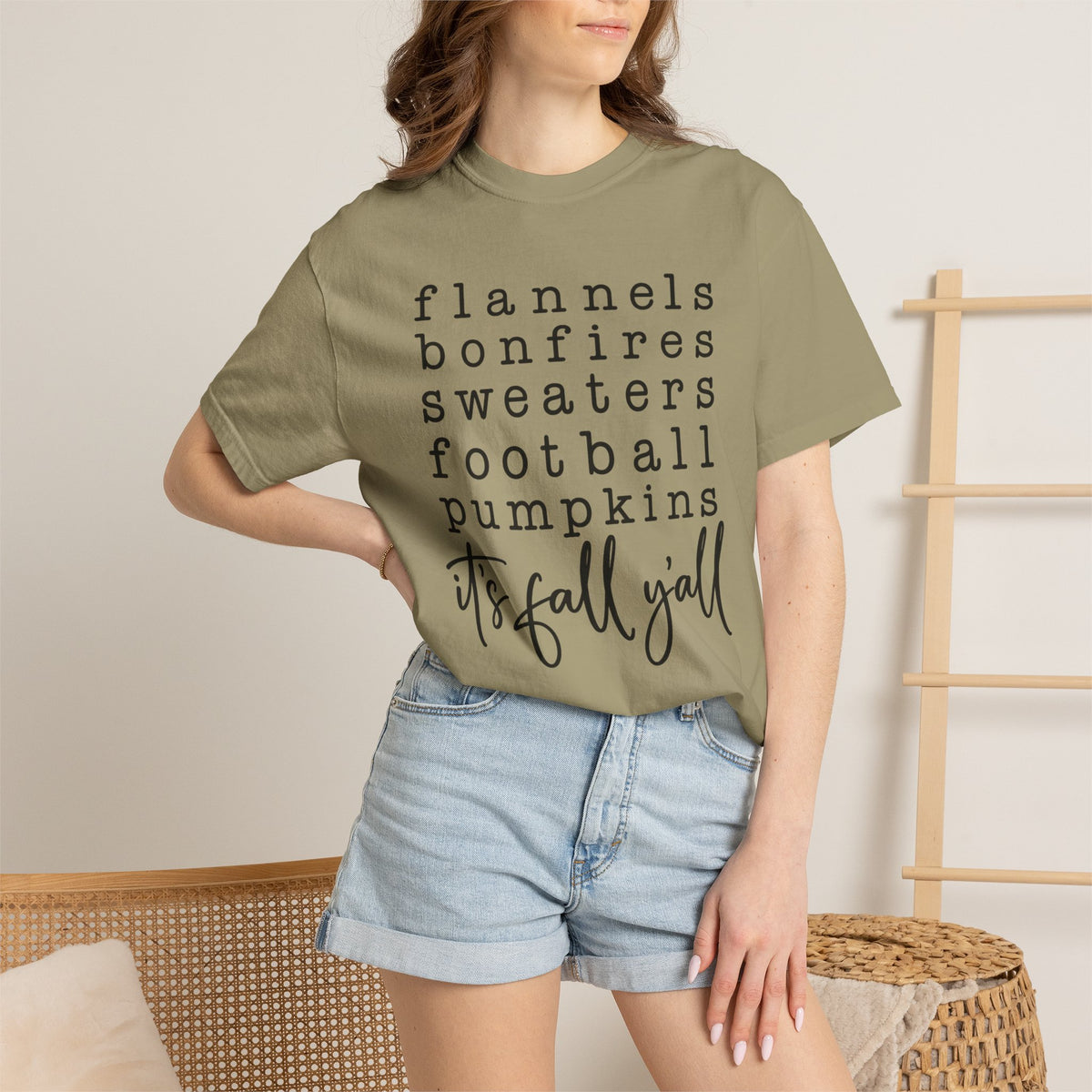 It's Fall Y'all T-Shirt — Flannels, Bonfires, Sweaters & Pumpkins Tee