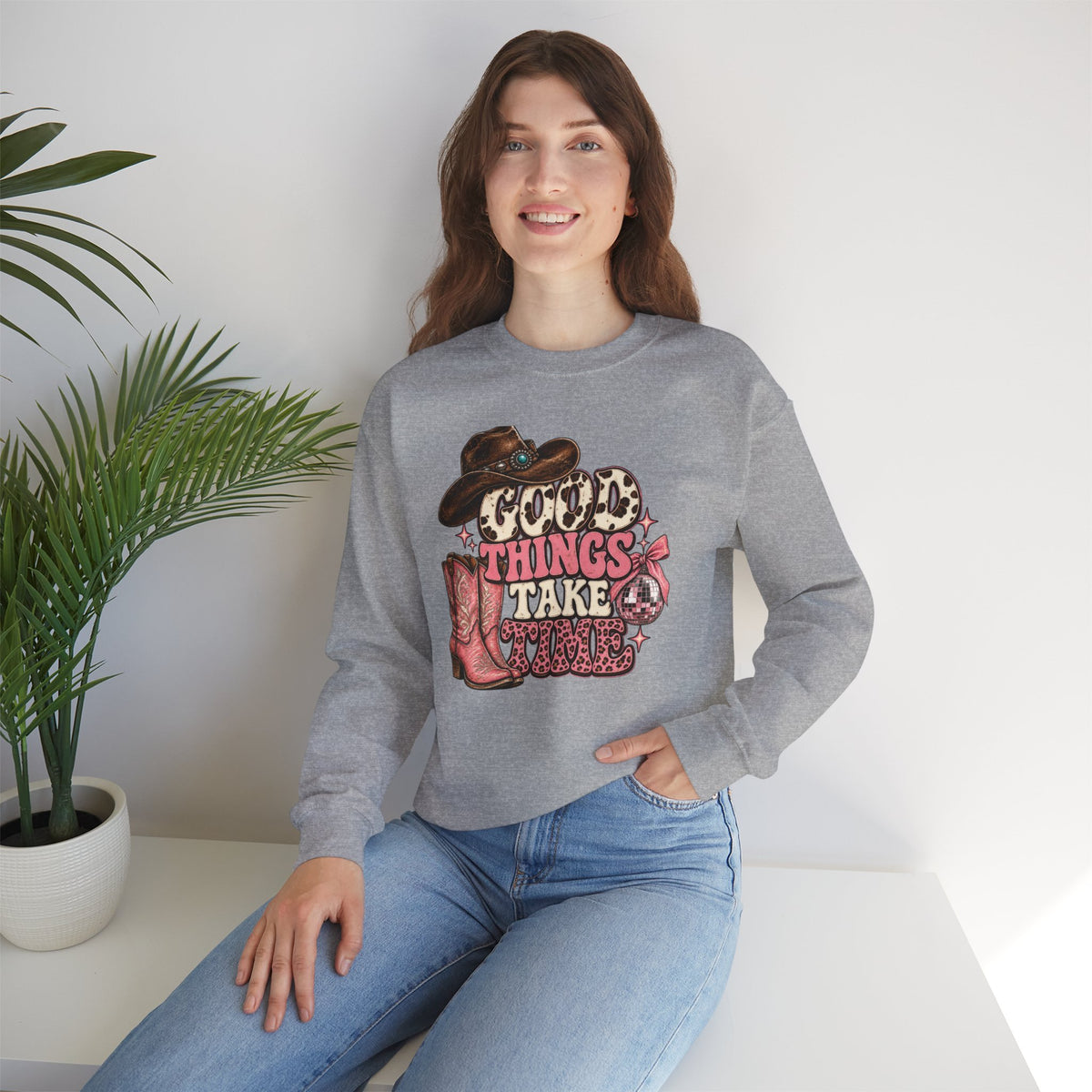 Good Things Take Time Crewneck Sweatshirt