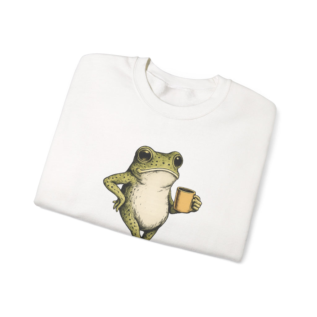 Christian Frog Crewneck Sweatshirt — "I Could Be Meaner But Jesus Said No"