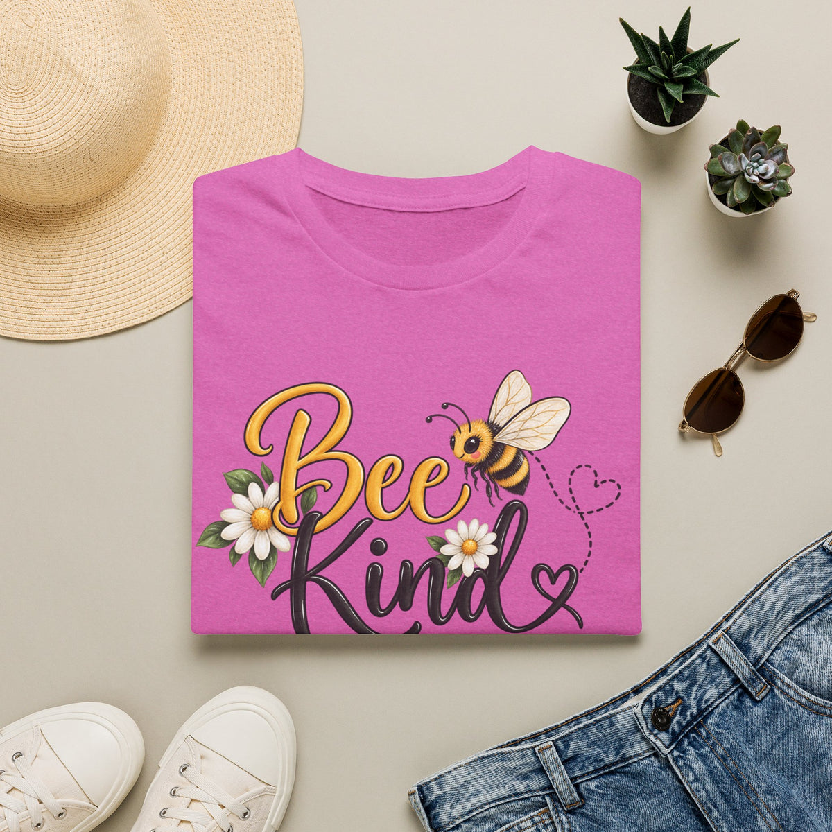 Bee Kind T‑Shirt — Cute Floral Bee Graphic Tee for Nature Lovers