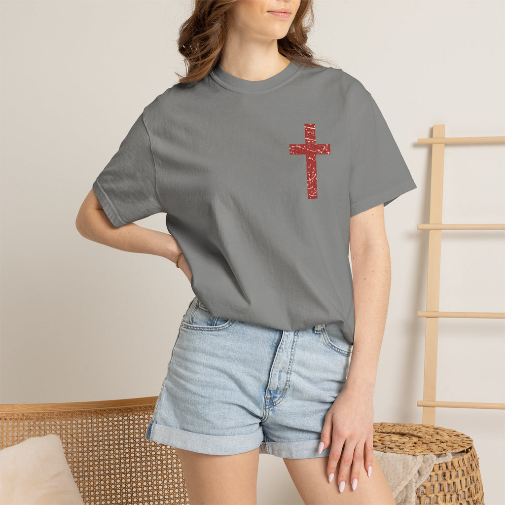 Christian Tee — 'The Heavens Are Roaring' Tiger Cross Graphic T-Shirt