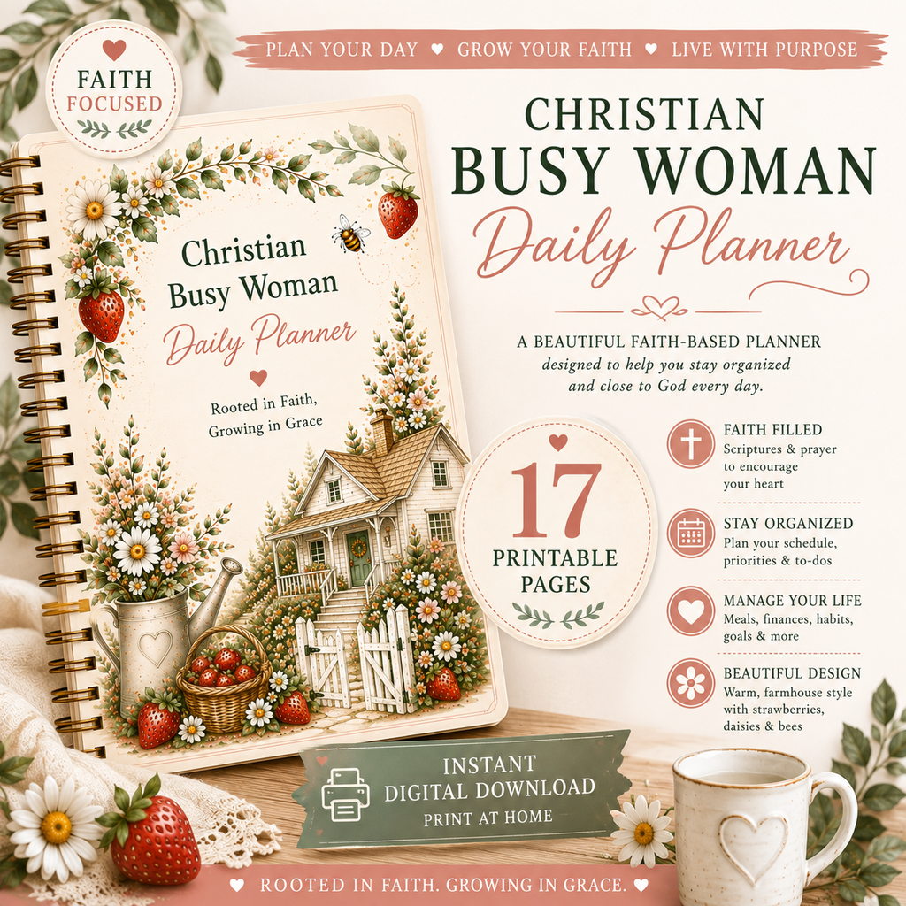 Christian busy woman planner