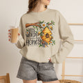Crewneck Sweatshirt — “His Words Are Sweeter Than Honey” Bee & Beehive Design