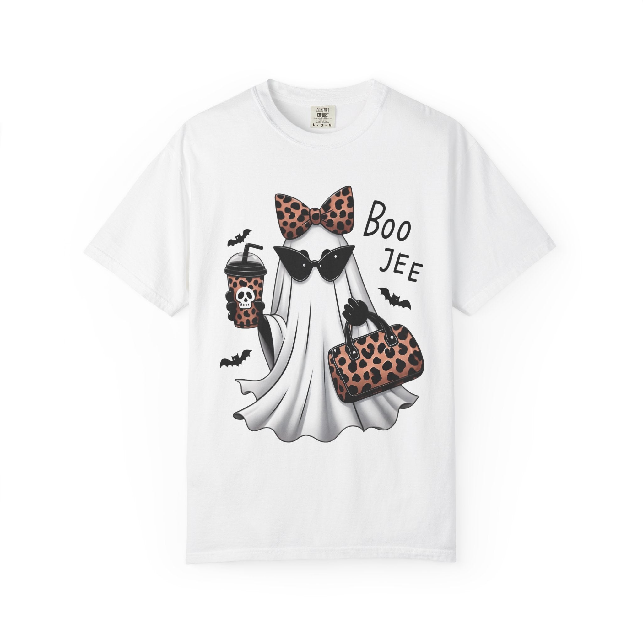 Boo Jee Ghost T-Shirt — Leopard Print Halloween Tee