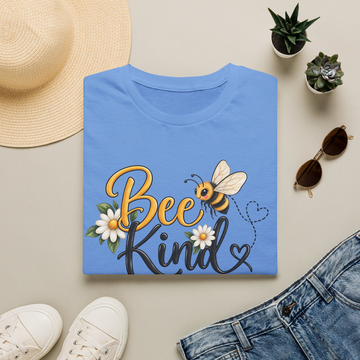 Bee Kind T‑Shirt — Cute Floral Bee Graphic Tee for Nature Lovers