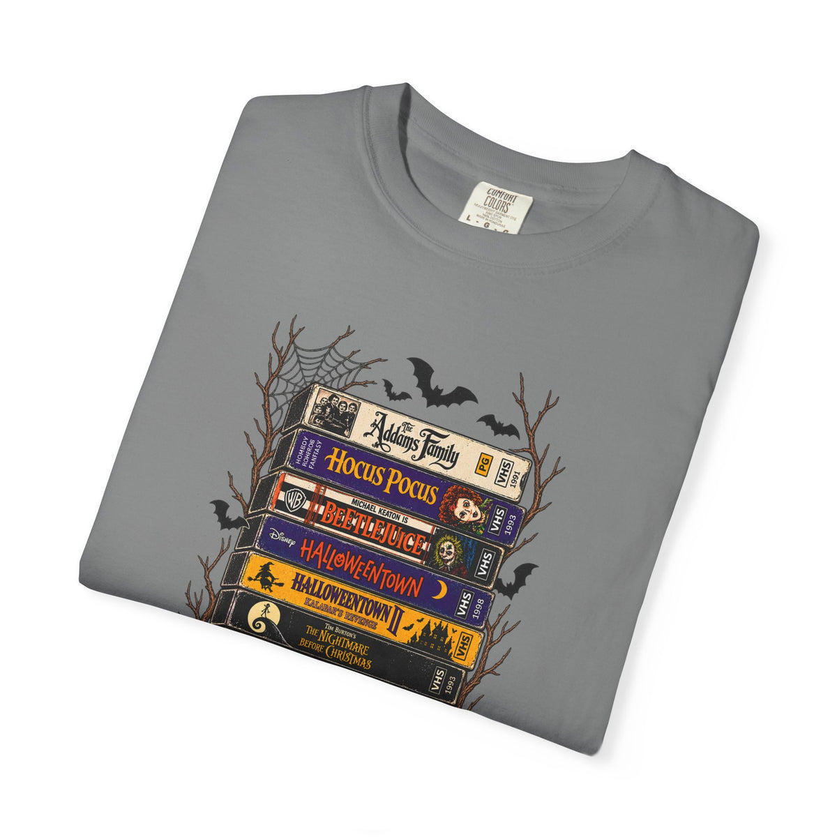 Halloween Book Stack T-Shirt — Spooky Reader Graphic Tee