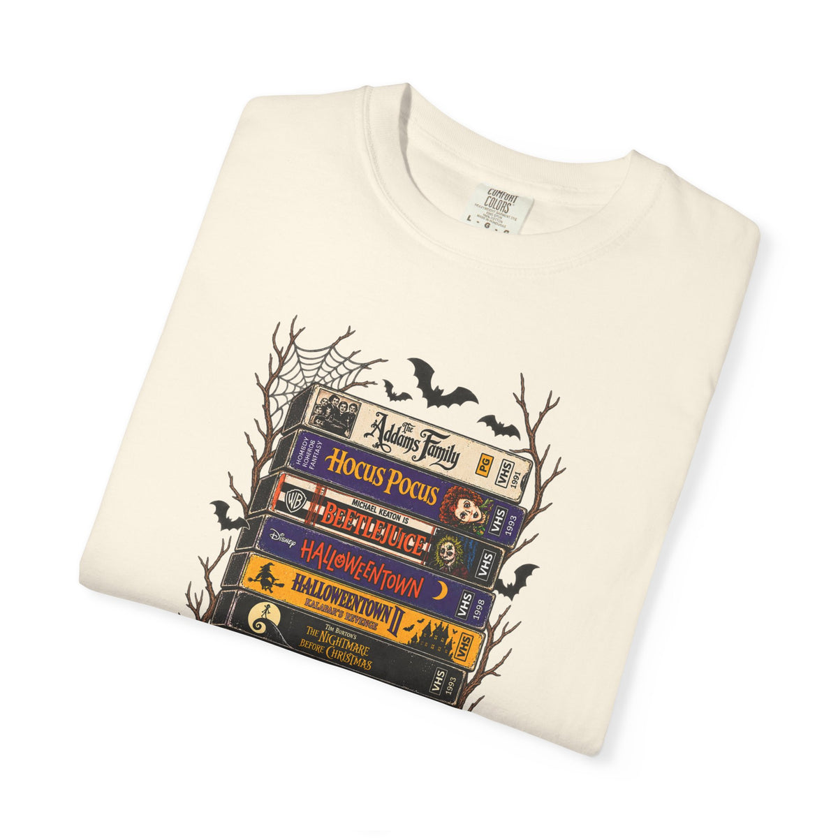 Halloween Book Stack T-Shirt — Spooky Reader Graphic Tee