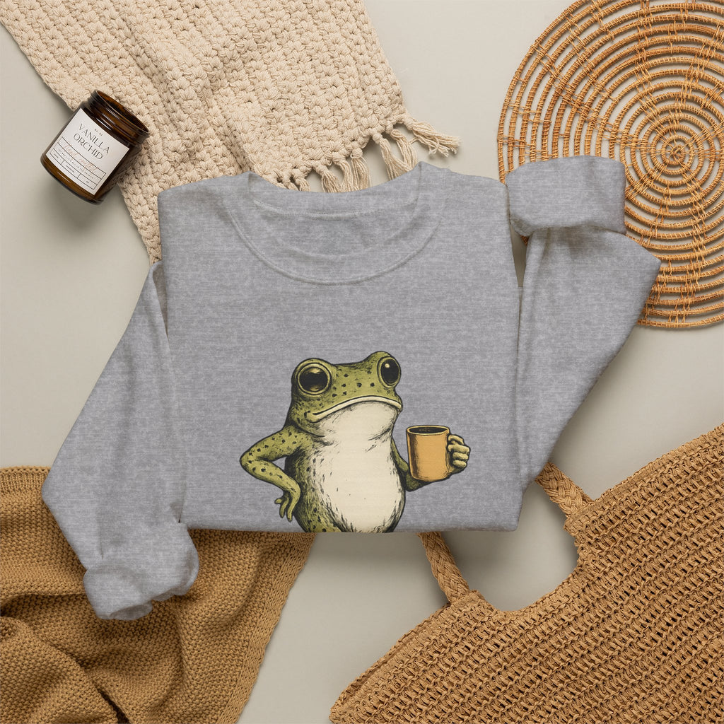 Christian Frog Crewneck Sweatshirt — "I Could Be Meaner But Jesus Said No"
