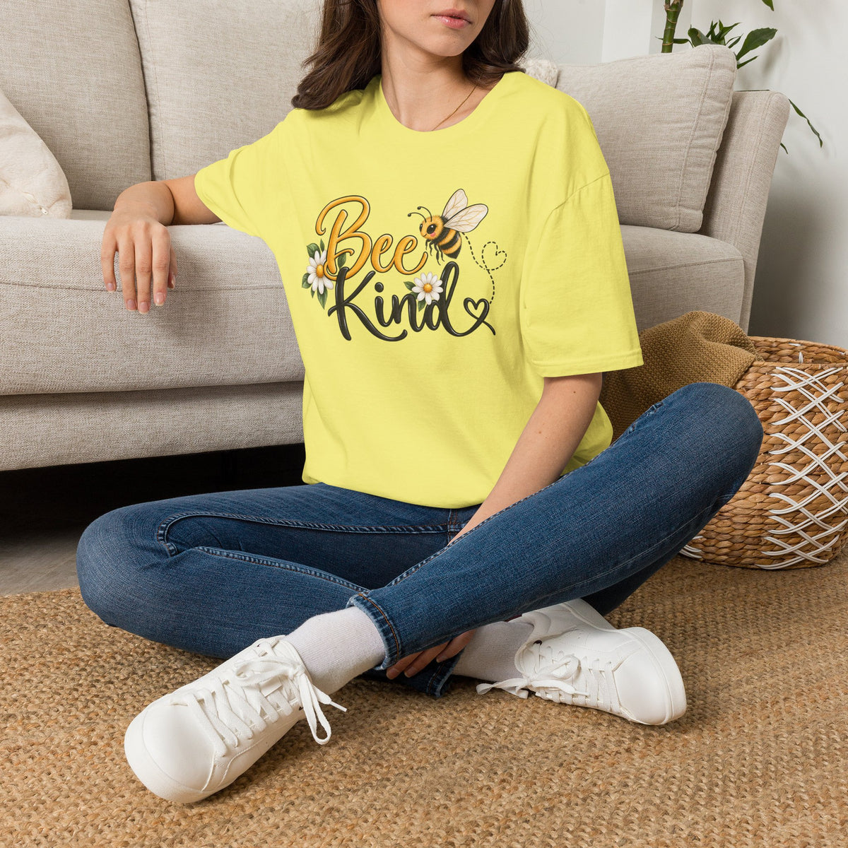 Bee Kind T‑Shirt — Cute Floral Bee Graphic Tee for Nature Lovers