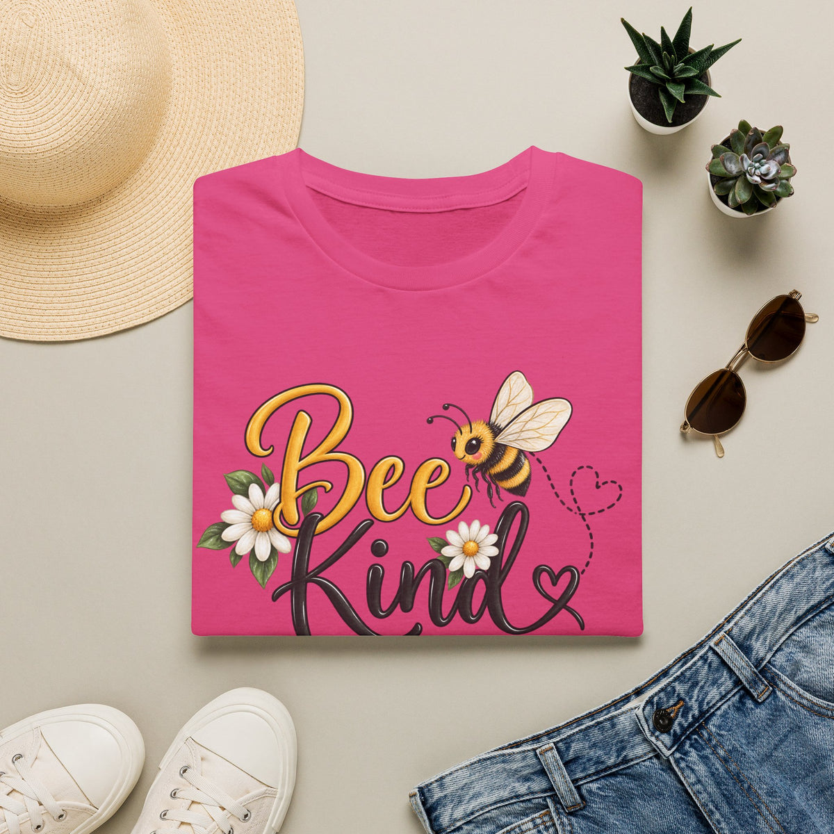 Bee Kind T‑Shirt — Cute Floral Bee Graphic Tee for Nature Lovers