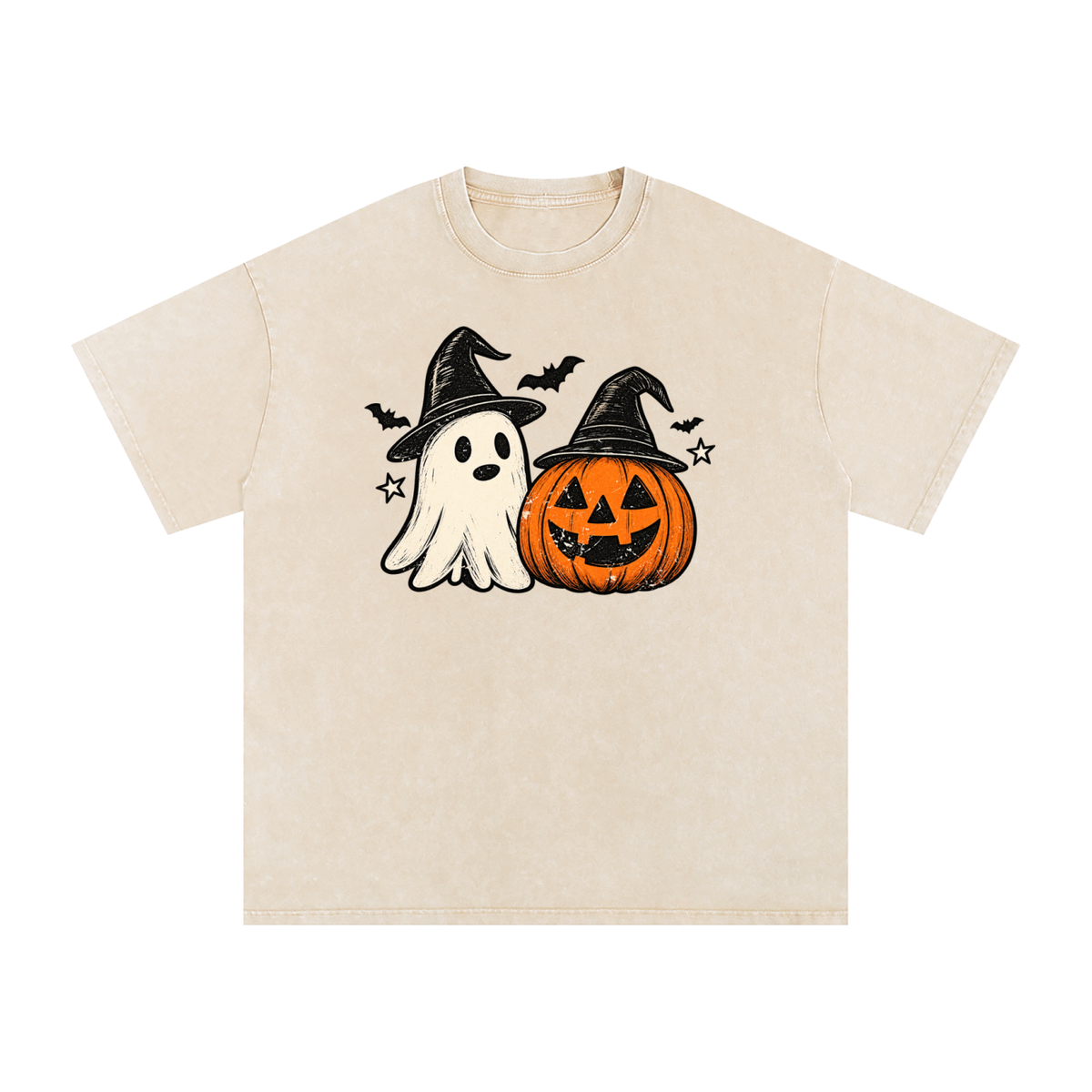 Snow Washed Oversized Cotton T-Shirt