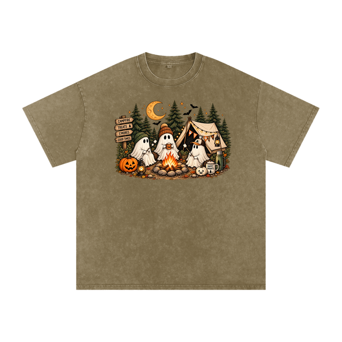 Snow Washed Oversized Cotton T-Shirt