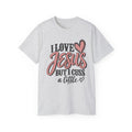 Jesus Tee — "I Love Jesus But I Cuss a Little" Christian Graphic T-Shirt