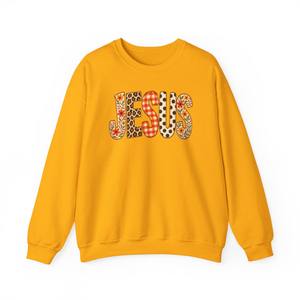 Jesus Floral Patch Sweatshirt — Women's & Men's Christian Crewneck