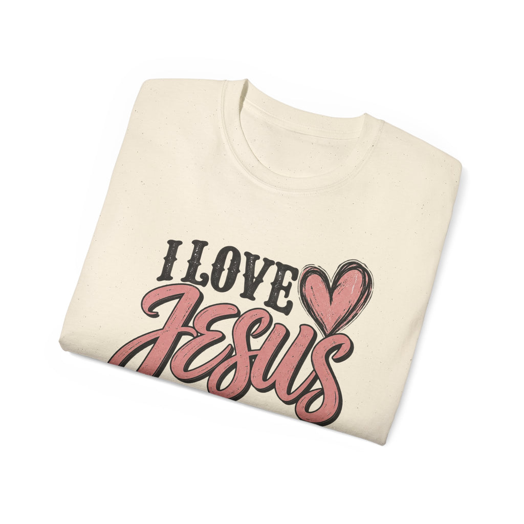 Jesus Tee — "I Love Jesus But I Cuss a Little" Christian Graphic T-Shirt