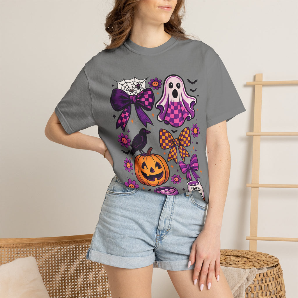 Halloween Cute Ghost & Pumpkin T‑Shirt — Trick or Treat Graphic Tee