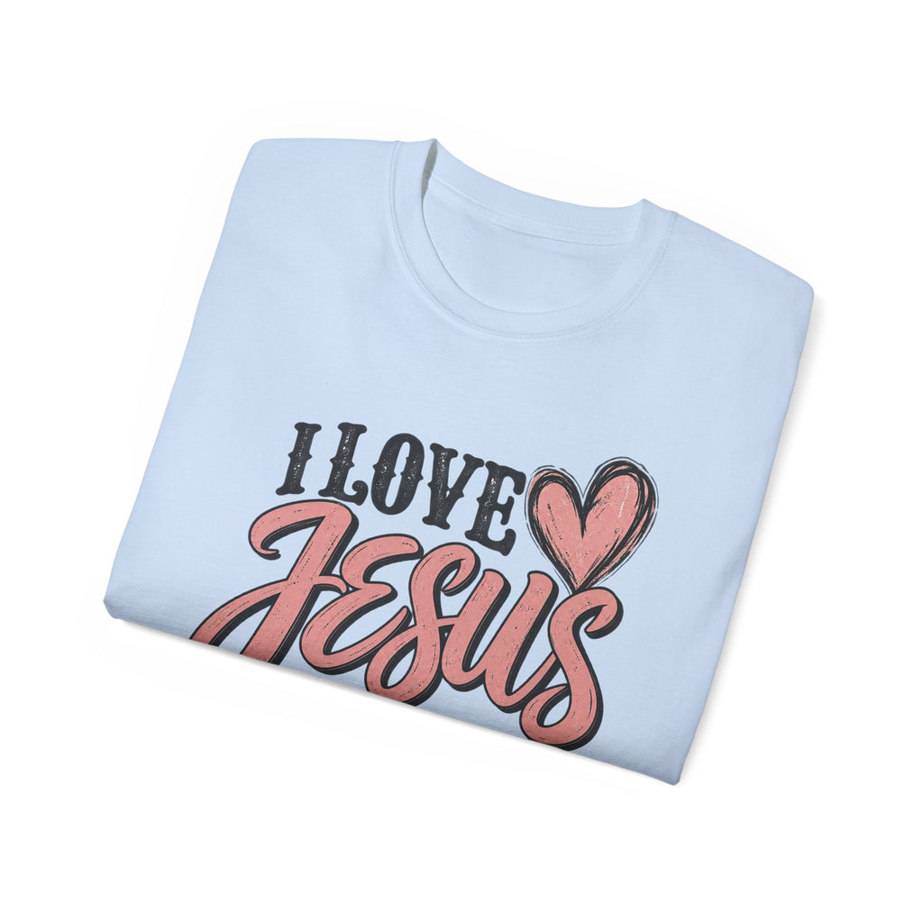 Jesus Tee — "I Love Jesus But I Cuss a Little" Christian Graphic T-Shirt