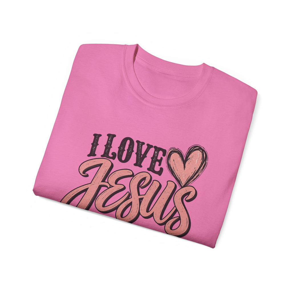 Jesus Tee — "I Love Jesus But I Cuss a Little" Christian Graphic T-Shirt