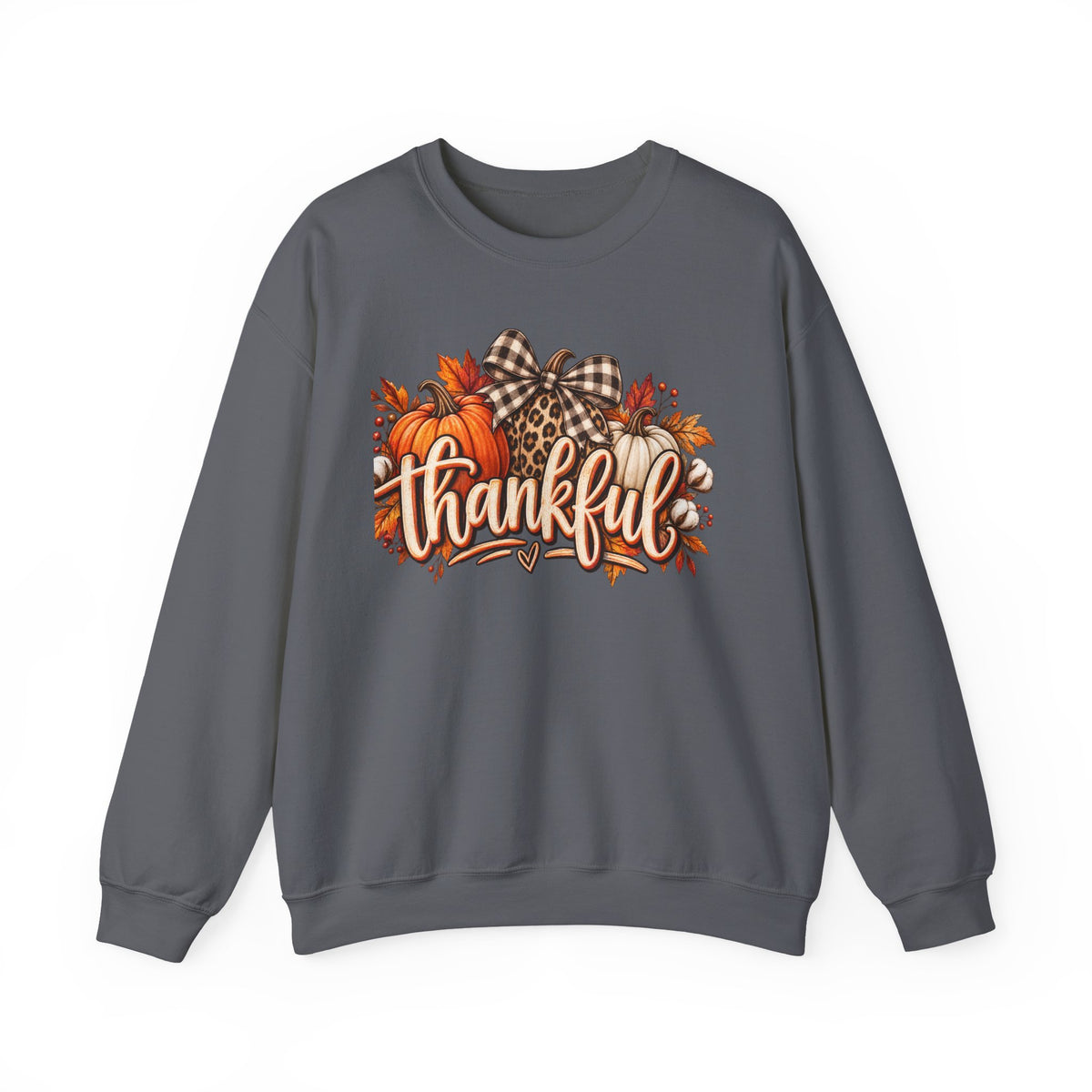 Thankful Fall Sweatshirt — Autumn Pumpkin Graphic Crewneck