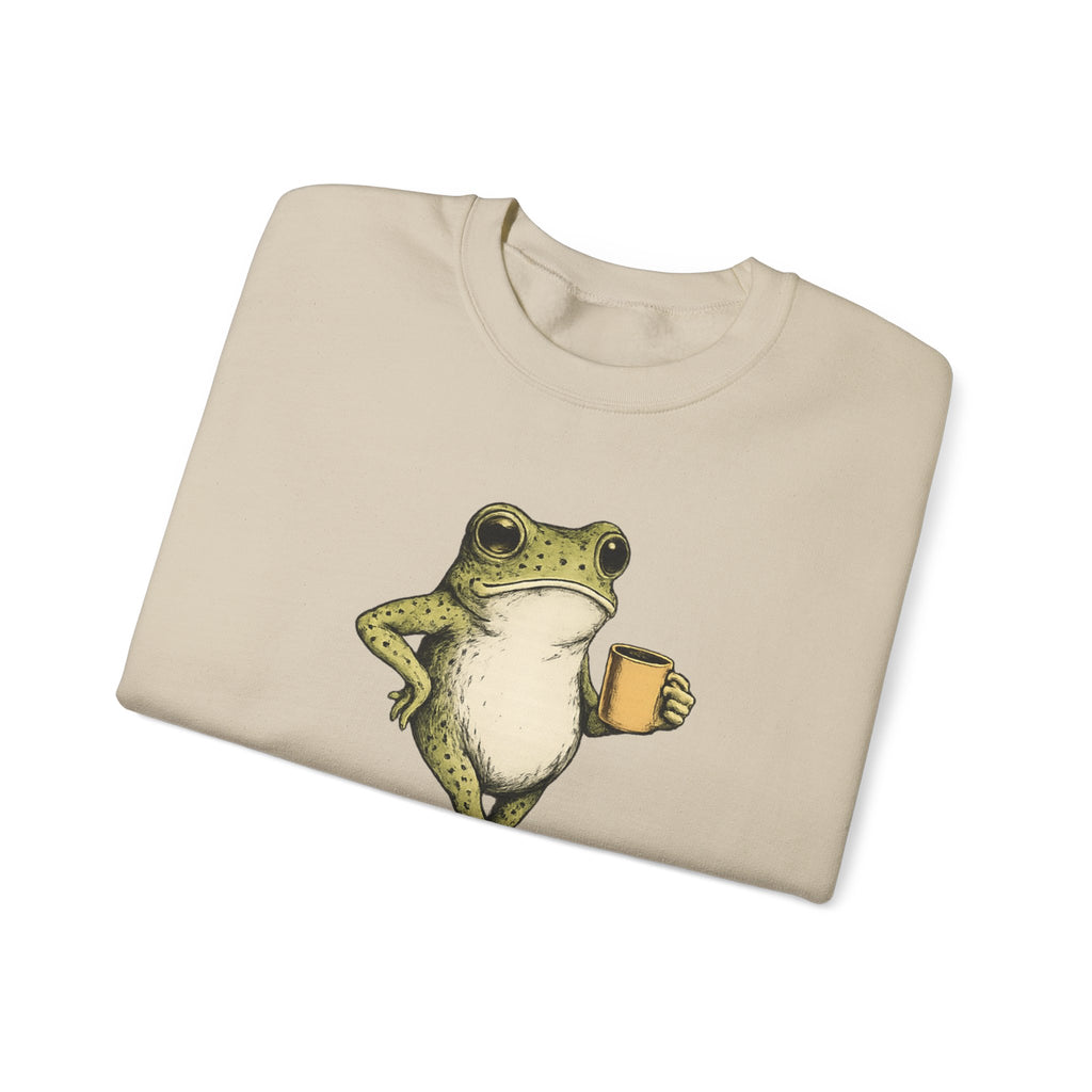 Christian Frog Crewneck Sweatshirt — "I Could Be Meaner But Jesus Said No"