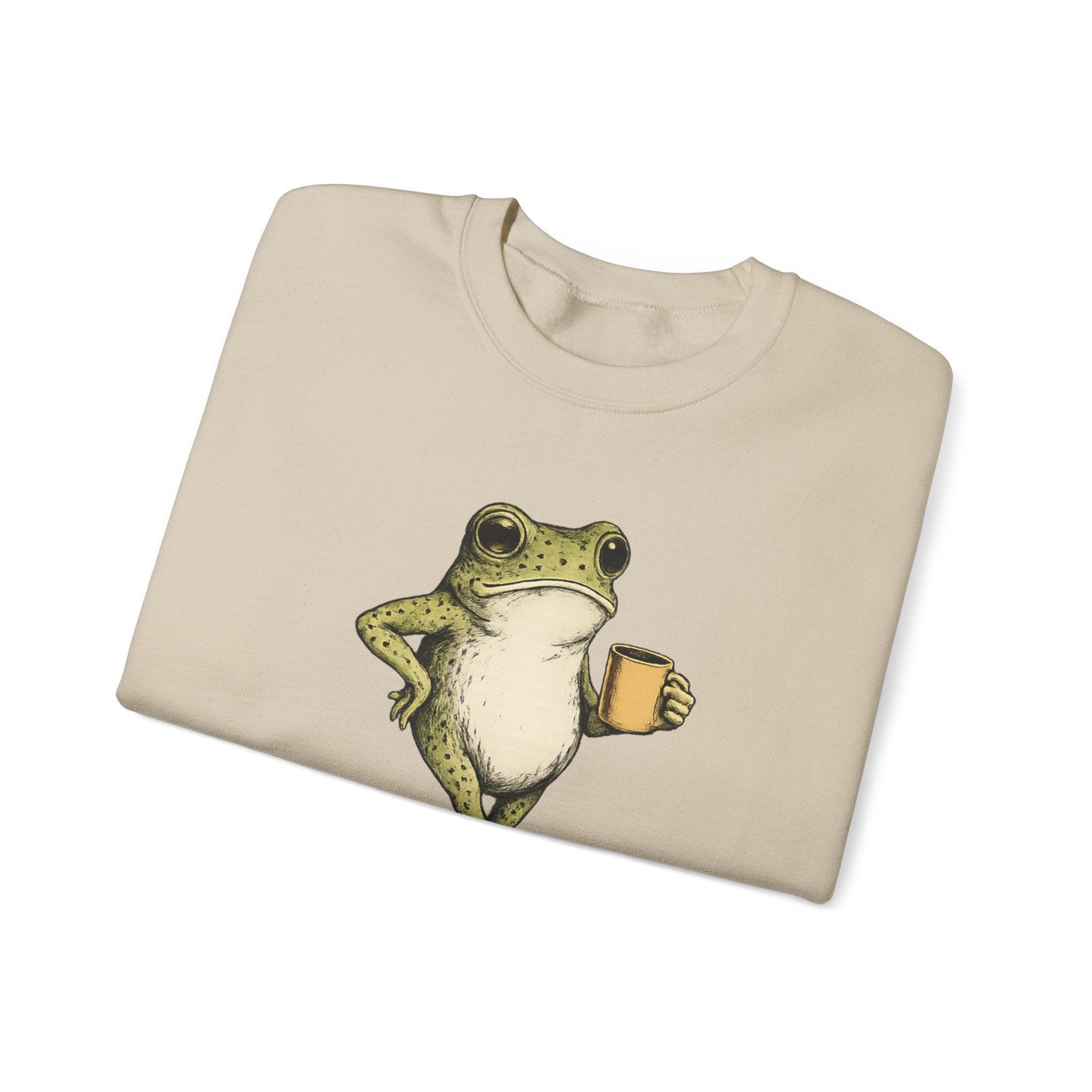 Christian Frog Crewneck Sweatshirt — "I Could Be Meaner But Jesus Said No"