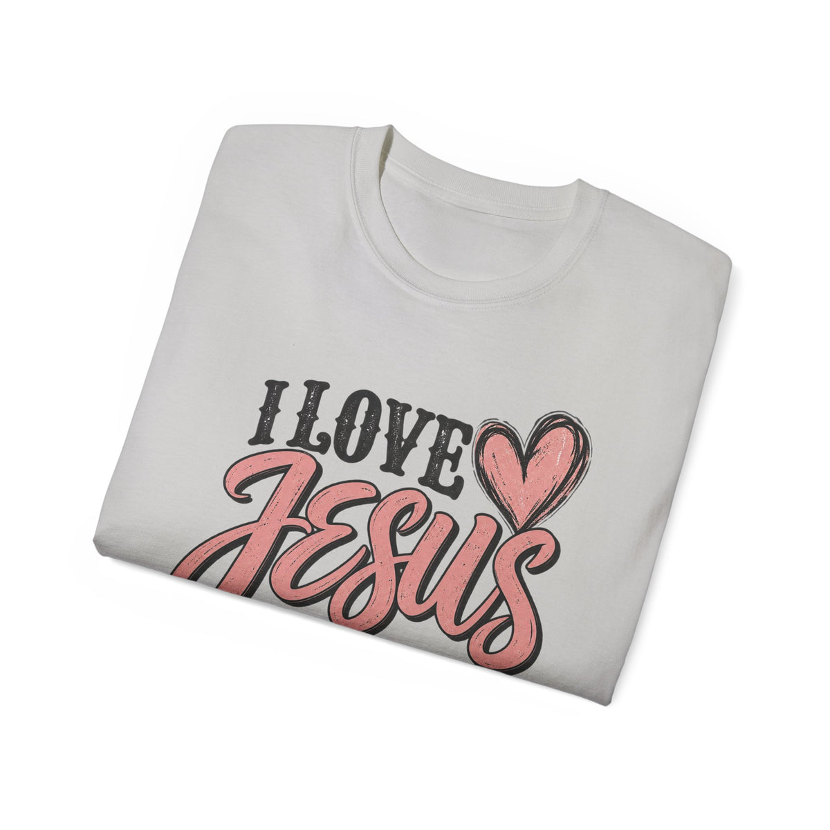 Jesus Tee — "I Love Jesus But I Cuss a Little" Christian Graphic T-Shirt