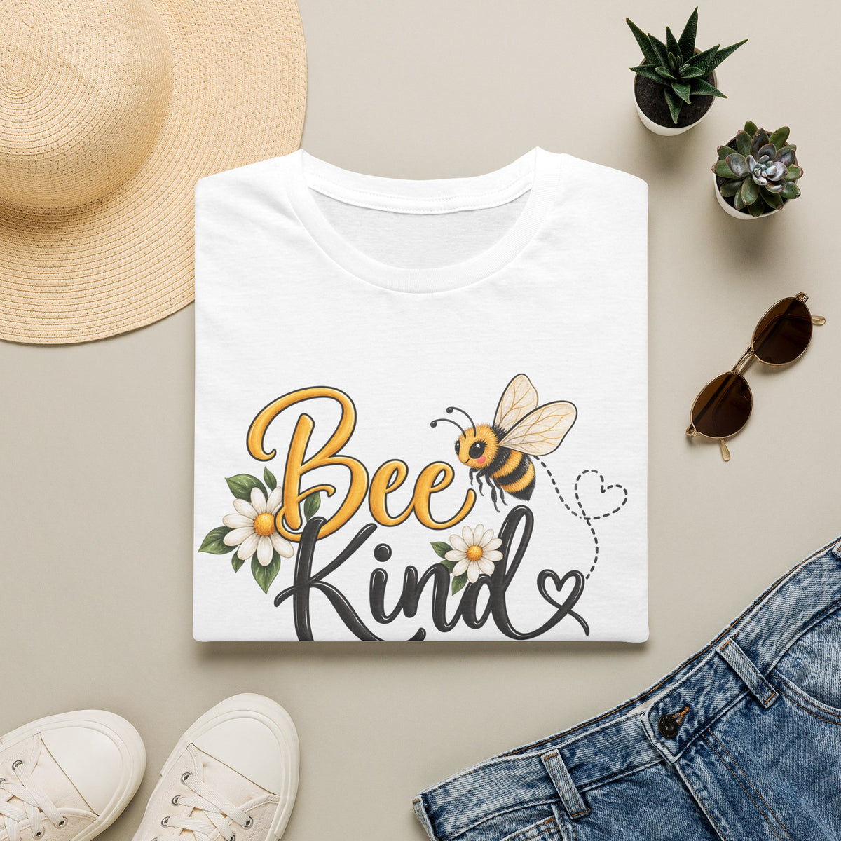 Bee Kind T‑Shirt — Cute Floral Bee Graphic Tee for Nature Lovers