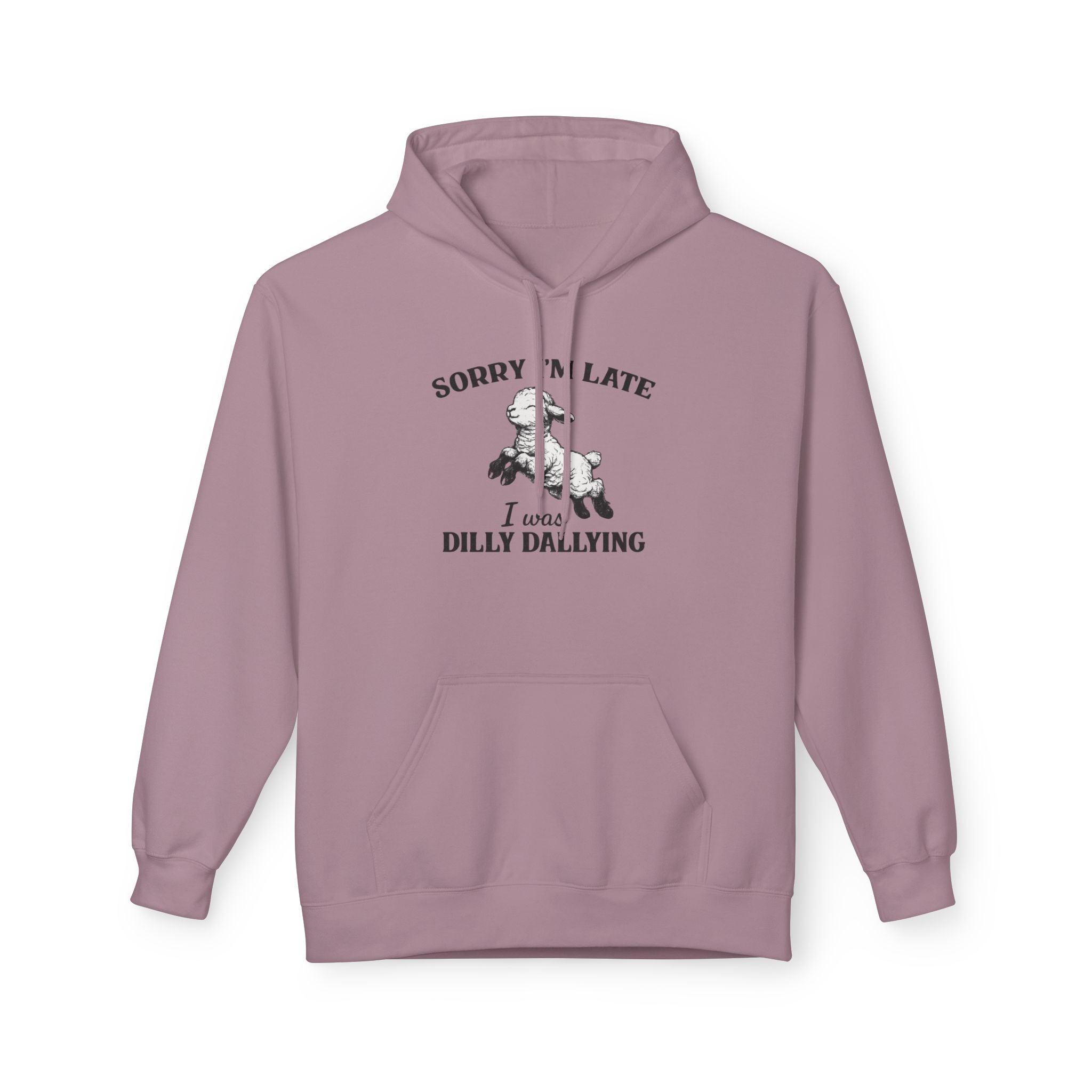 Sorry I'm Late I Was Dilly Dallying Hoodie — Vintage Dog Graphic Pullover