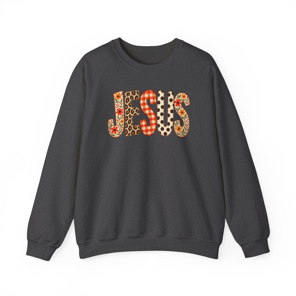 Jesus Floral Patch Sweatshirt — Women's & Men's Christian Crewneck