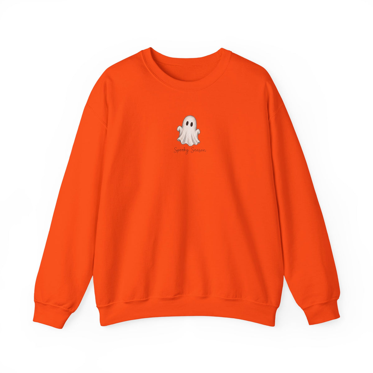 Ghost Cute Crewneck Sweatshirt — Tiny Ghost "Boo" Graphic Pullover