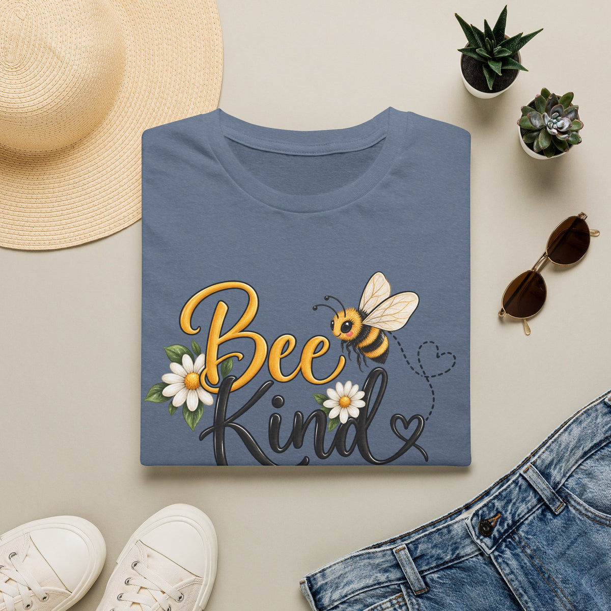 Bee Kind T‑Shirt — Cute Floral Bee Graphic Tee for Nature Lovers