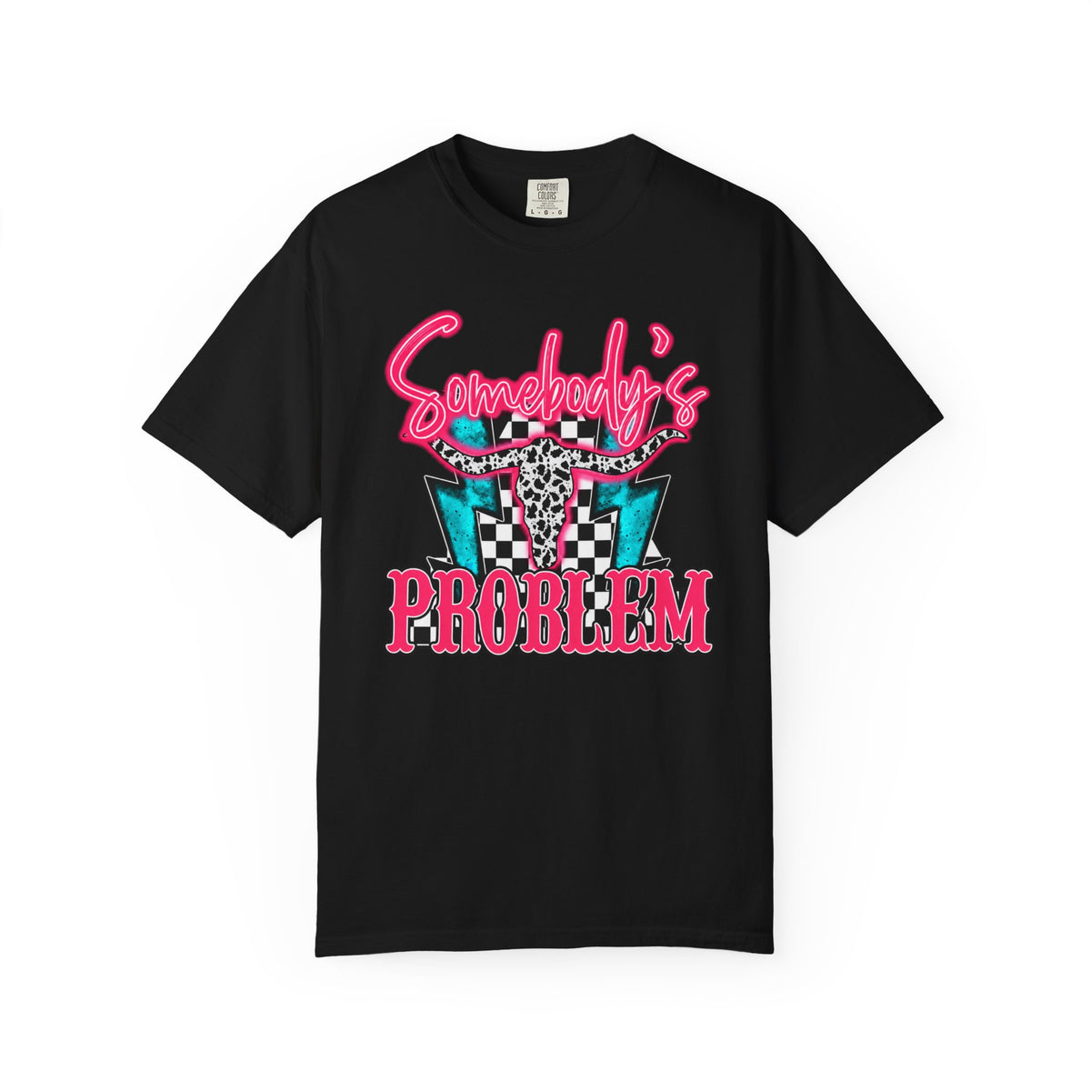 Somebody's Problem T-Shirt — Retro Pink Leopard Graphic Tee
