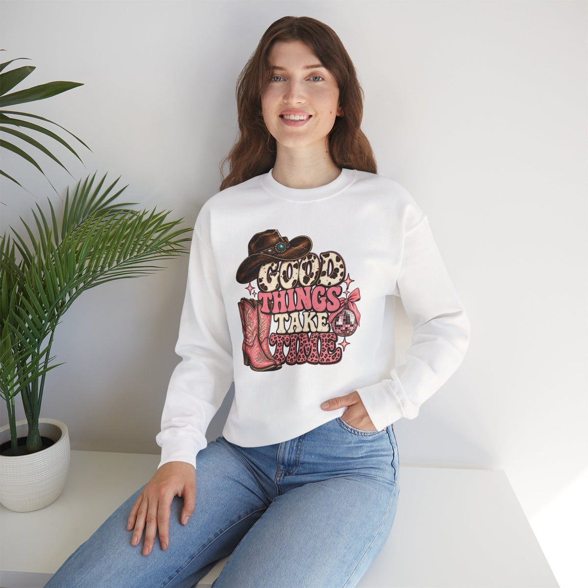 Good Things Take Time Crewneck Sweatshirt
