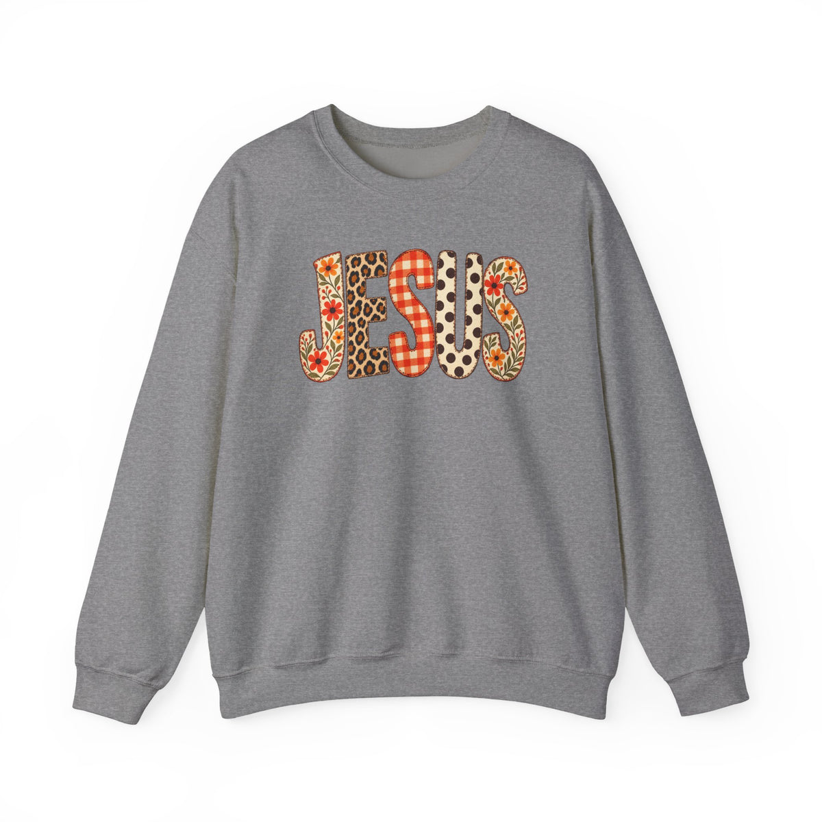 Jesus Floral Patch Sweatshirt — Women's & Men's Christian Crewneck