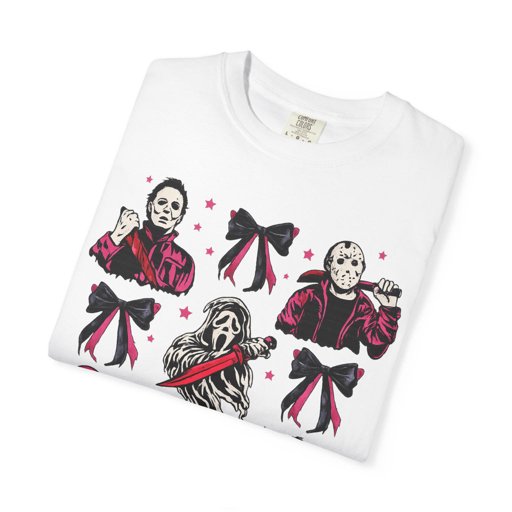 Horror Icons Grid T-Shirt — Classic Slasher Movie Faces