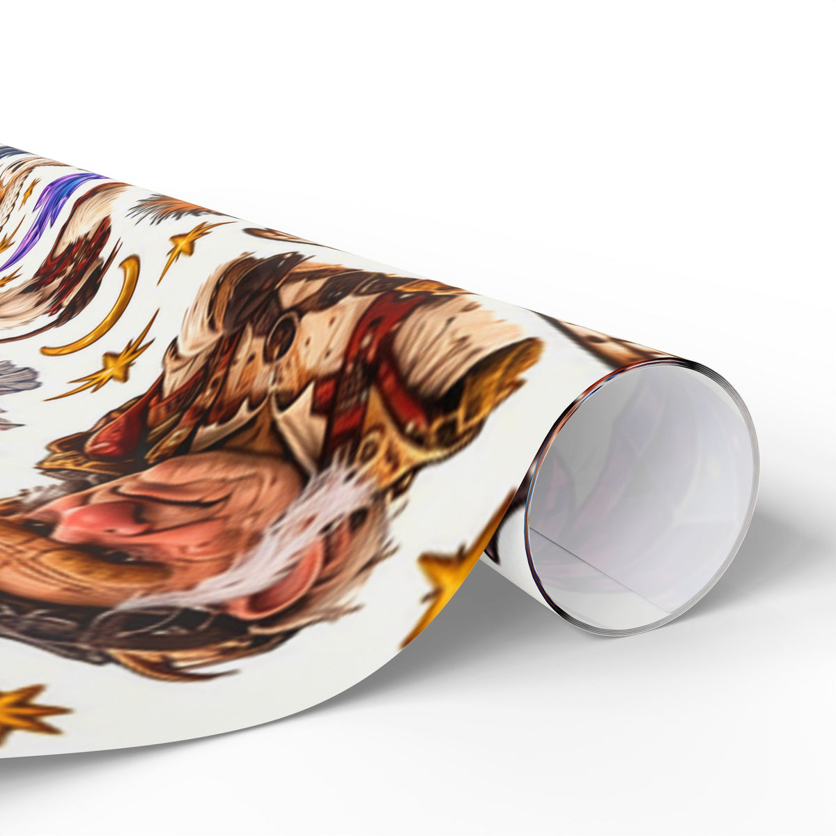 Labyrinth Inspired Wrapping Paper — Goblin King & Fantasy Character Print