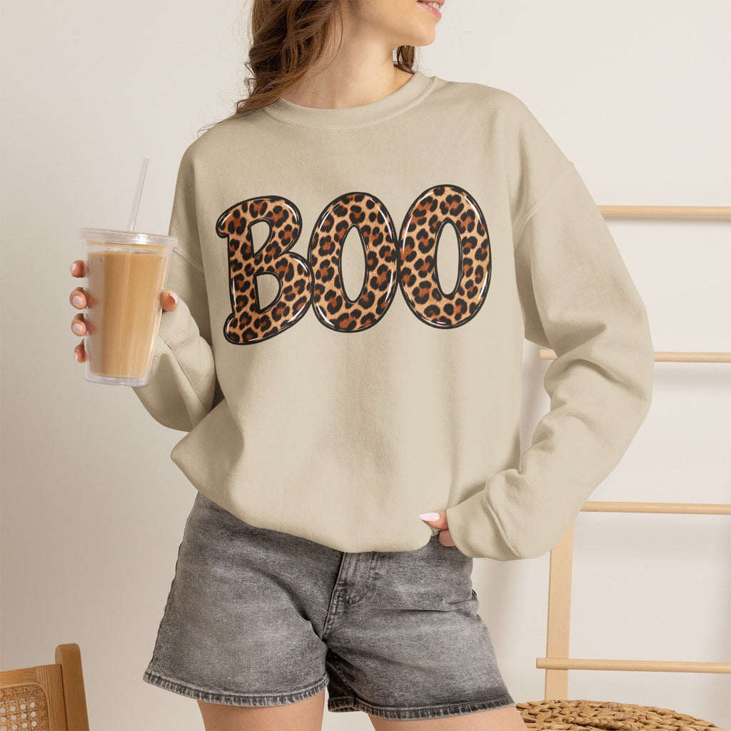 Leopard Print "BOO" Sweatshirt