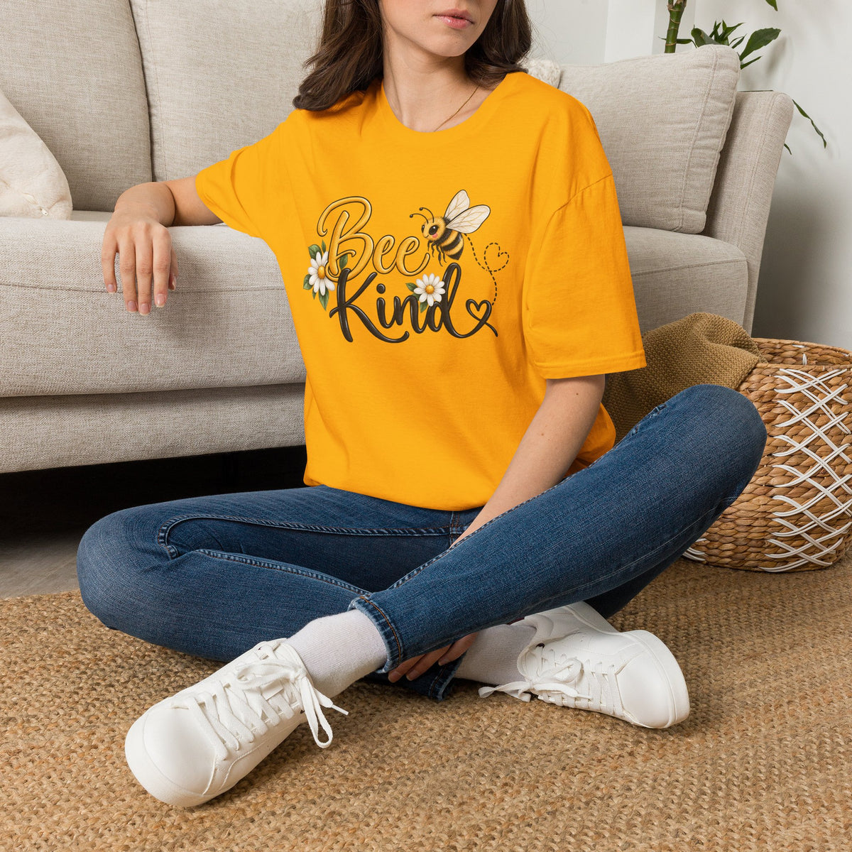 Bee Kind T‑Shirt — Cute Floral Bee Graphic Tee for Nature Lovers