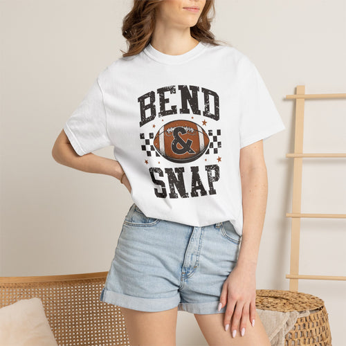 Bend & Snap Football Tee — Vintage Distressed Game Day T-Shirt