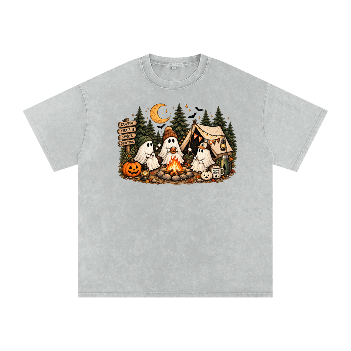 Snow Washed Oversized Cotton T-Shirt