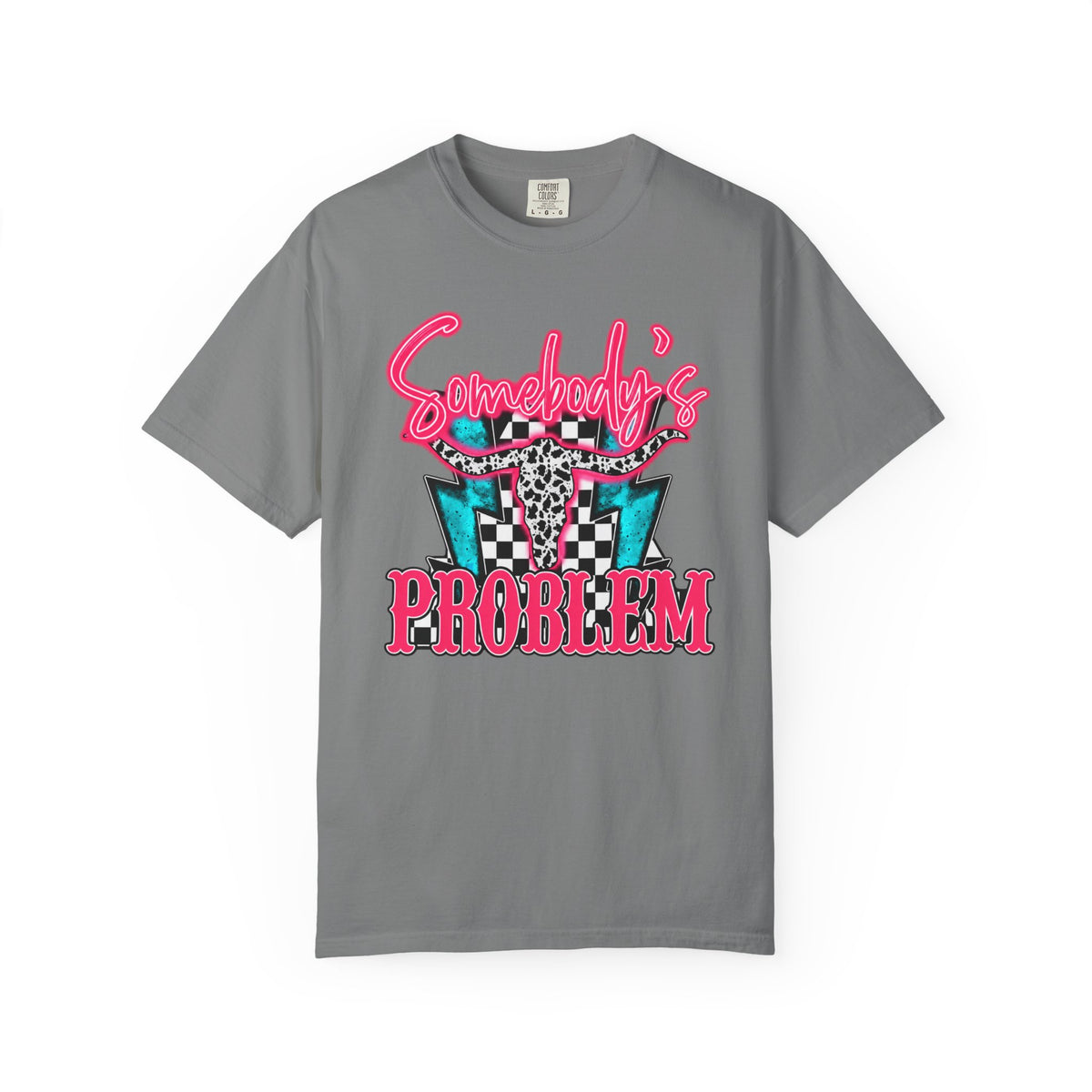 Somebody's Problem T-Shirt — Retro Pink Leopard Graphic Tee