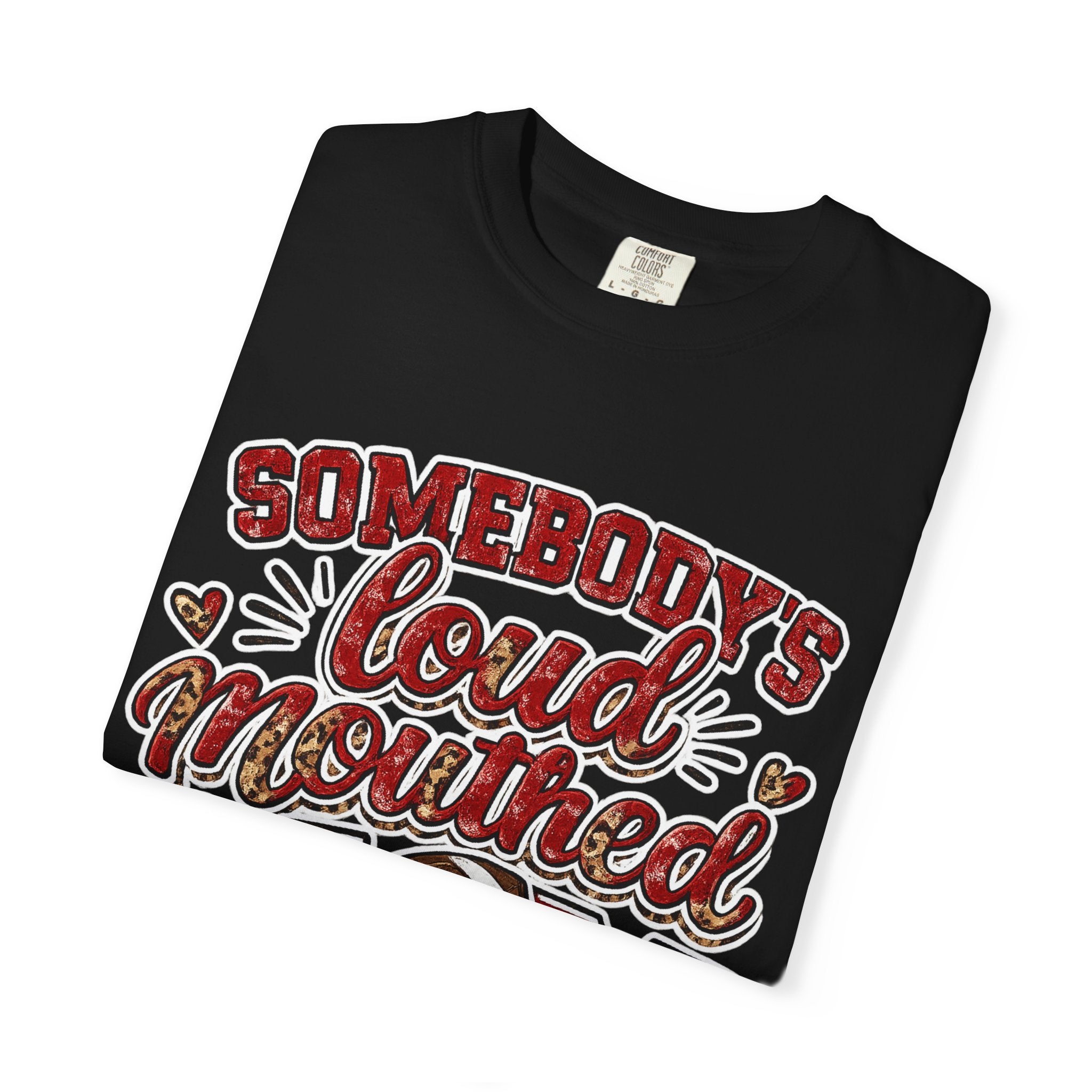 Somebody's Loud-Mouthed Mom Football T-Shirt — Mom Fan Game Day Tee
