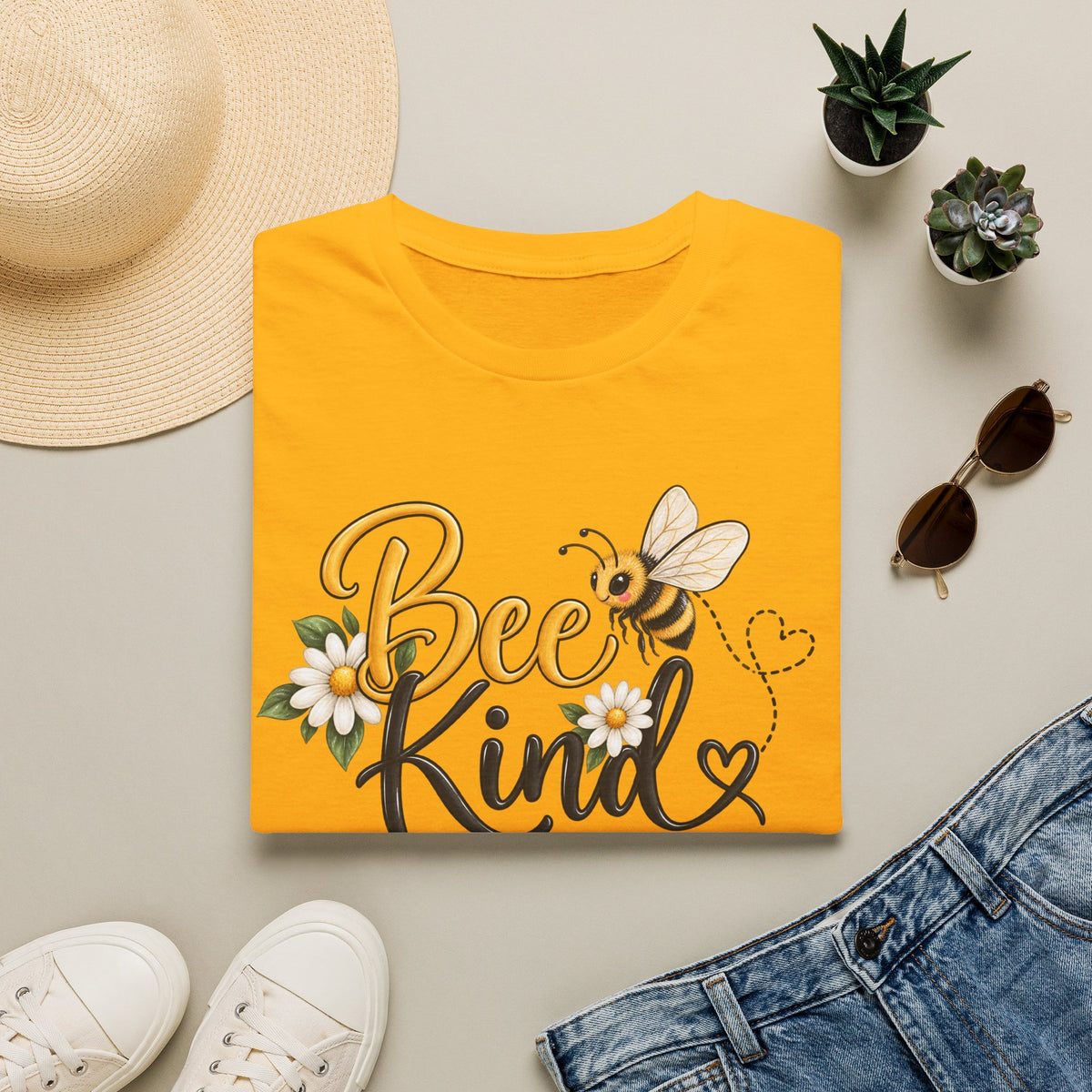 Bee Kind T‑Shirt — Cute Floral Bee Graphic Tee for Nature Lovers