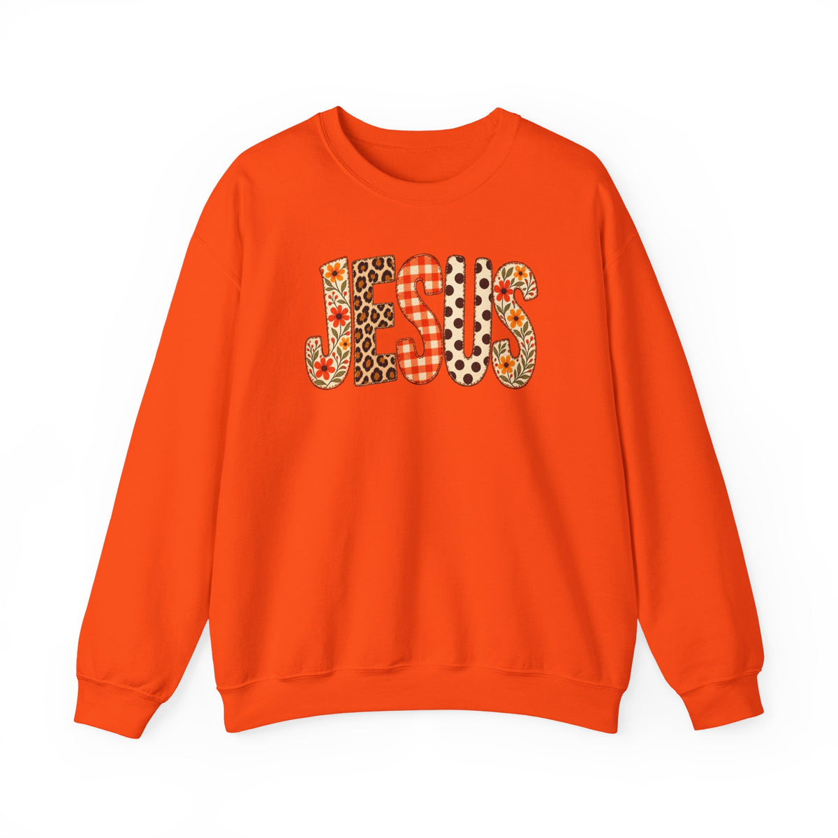 Jesus Floral Patch Sweatshirt — Women's & Men's Christian Crewneck