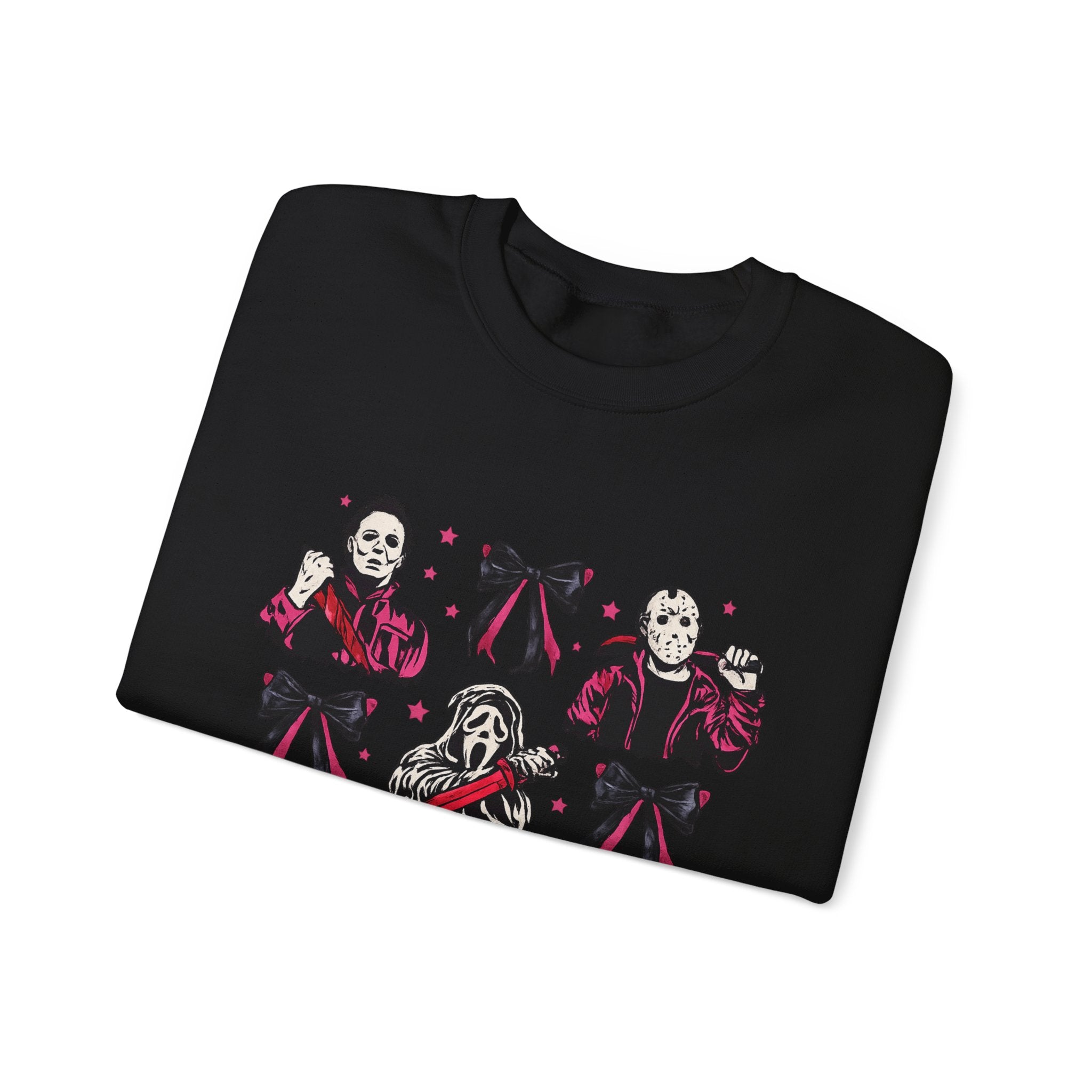 Horror Icons Crewneck Sweatshirt — Cute Ribbon Killer Characters