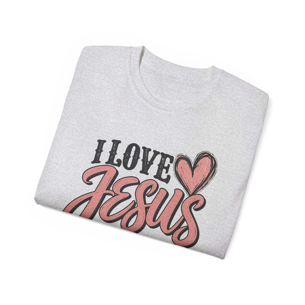 Jesus Tee — "I Love Jesus But I Cuss a Little" Christian Graphic T-Shirt