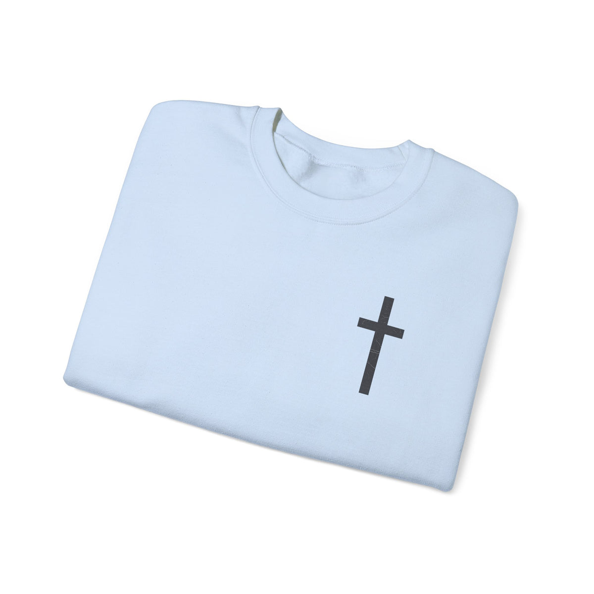 Christian Crewneck Sweatshirt — Isaiah 43:2 Faith Graphic