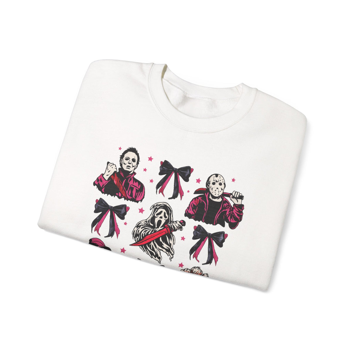 Horror Icons Crewneck Sweatshirt — Cute Ribbon Killer Characters