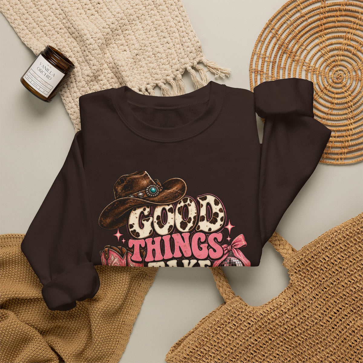 Good Things Take Time Crewneck Sweatshirt