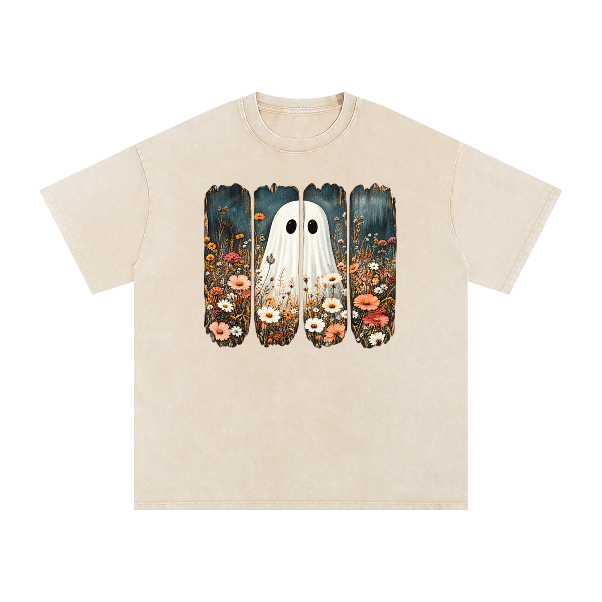 Snow Washed Oversized Cotton T-Shirt